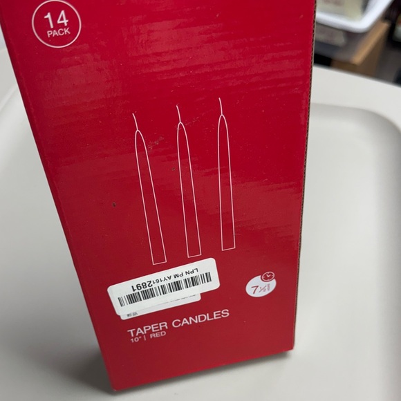 Red Taper Candles - 14 Pack - Picture 1 of 2